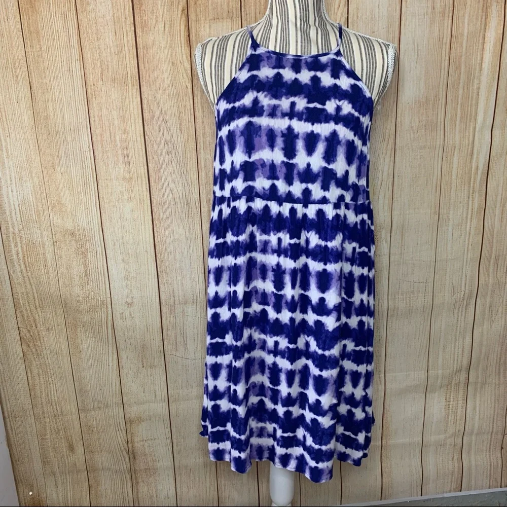 Mossimo Blue Tye Die Mini Summer Small Dress - Picture 7 of 10